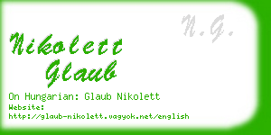 nikolett glaub business card